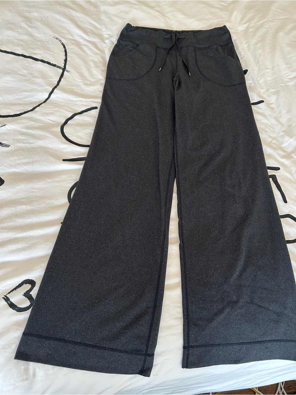 Lululemon Still Wide-Leg Grey Track Pants